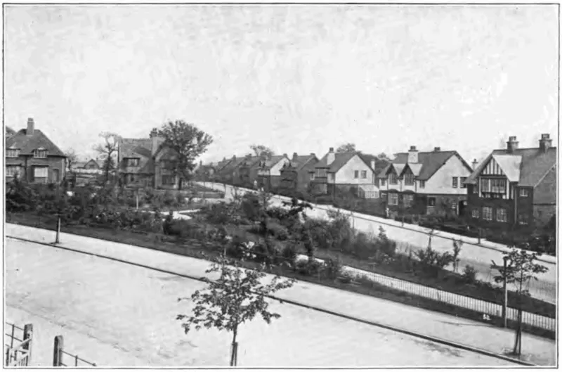 Laburnum Road in the Cadbury model village of Bournville, early 1900s
